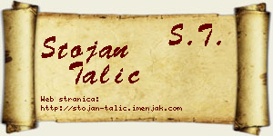 Stojan Talić vizit kartica